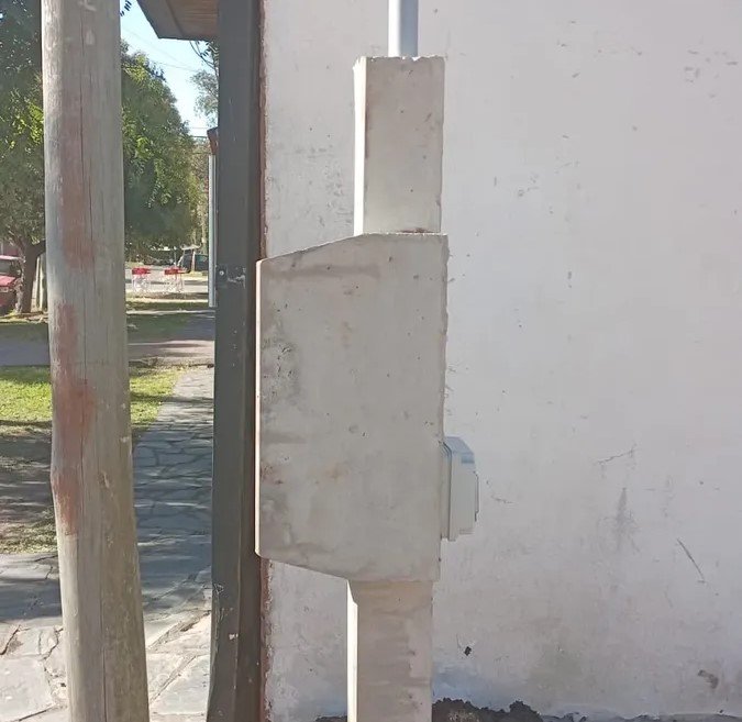 pilar de luz cemento